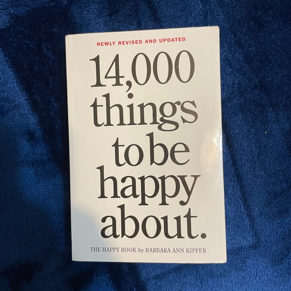 PRE-LOVED Book 14,000 Things To Be Happy About by Barbara Ann Kipfer - Cute Book